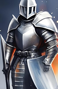 Генератор Персонажей - Героический рыцарь в белом доспехе